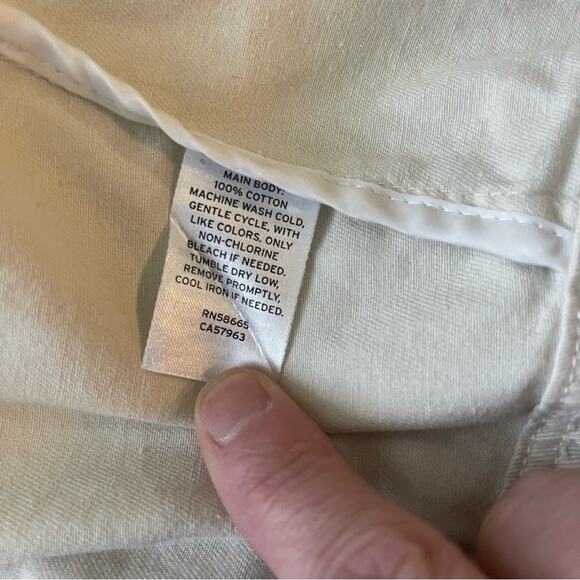 Treasure & Bond Stand Collar Cotton Twill Jacket Cream Size Medium - Picture 10 of 11